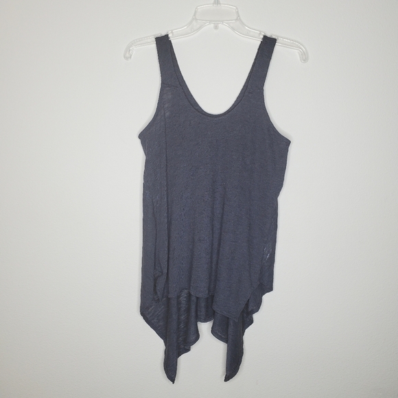 Prana Whisper Charvoal Gray Scoop Neck Knit Yoga Tank Top - Picture 4 of 10